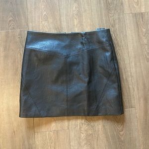 Black leather skirt